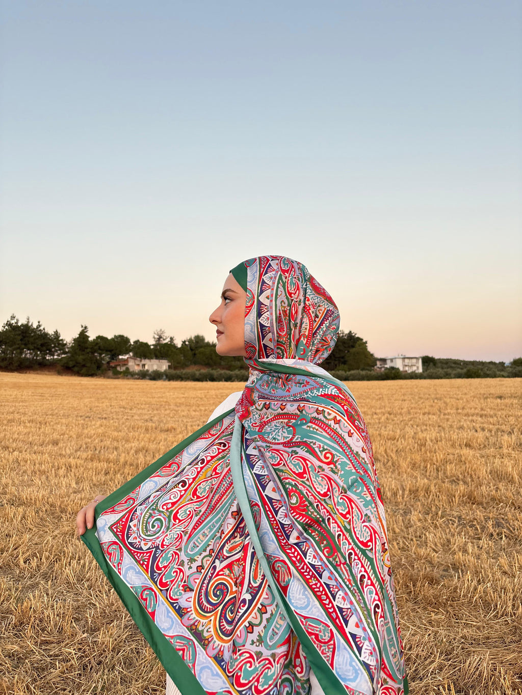 Elanor Twill Şal Safira