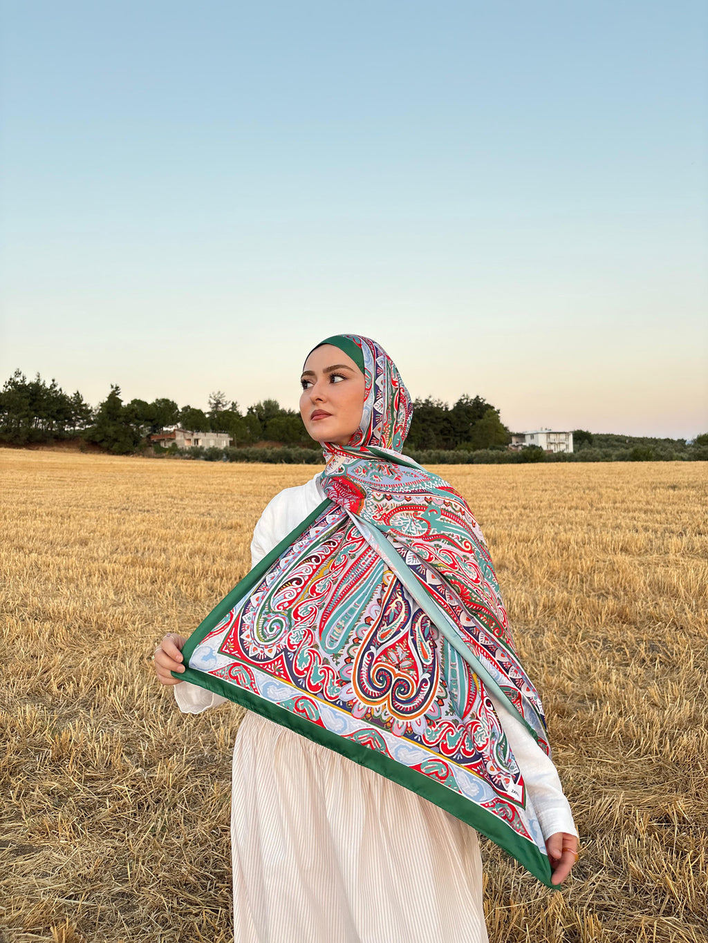 Elanor Twill Şal Safira